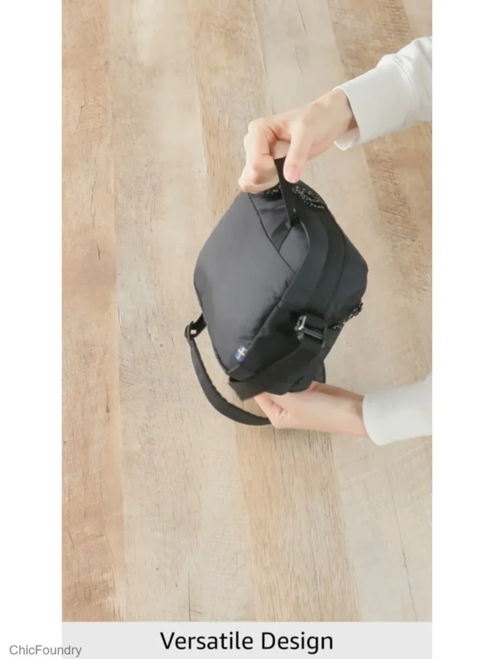 Lightweight Recycled Polyamide Crossbody Bag with Adjustable Strap